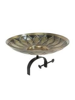 Achla Designs African Daisy Birdbath With Over-the-Rail Bracket -Green Haven Shop 8609295 04v