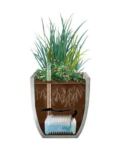 Self-Watering LavaStone® Modern Square -Green Haven Shop 8610250 SWInsert art 8inSq tif 1