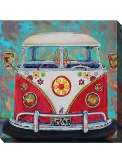 Hippy Van Outdoor Wall Art,