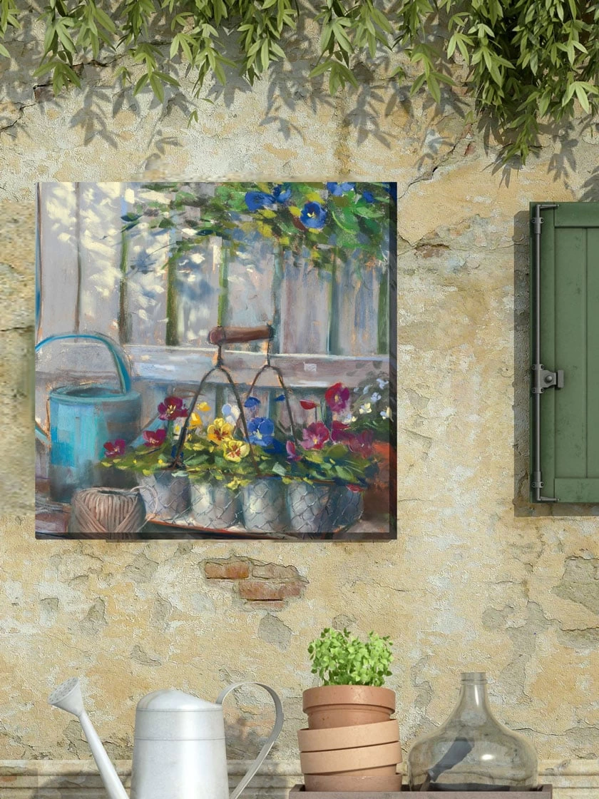 Pansy Basket Outdoor Wall Art 1 Pansy Basket Outdoor Wall Art