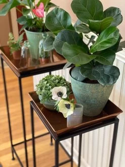 Square Nesting Plant Stands With Trays, Set Of 2 -Green Haven Shop 8611014 3651 tif