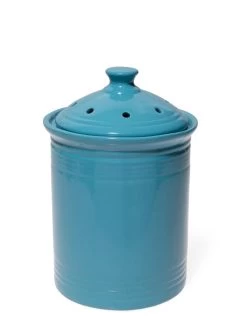 Ceramic Ribbed Compost Crock -Green Haven Shop 8611027 0863 tif