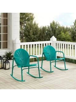 Crosley Griffith 2-piece Outdoor Rocking Chair Set -Green Haven Shop 8611577 tu 28v