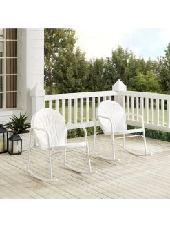 Crosley Griffith 2-piece Outdoor Rocking Chair Set -Green Haven Shop 8611577 wt 40v
