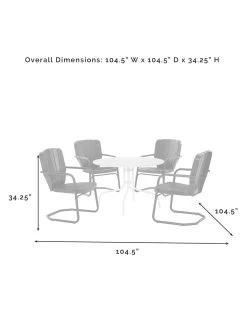 Crosley Ridgeland 5-piece Outdoor Dining Set 29 Crosley Ridgeland 5-piece Outdoor Dining Set -Green Haven Shop 8611579 06v