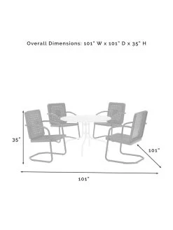 Crosley Bates 5-piece Outdoor Dining Set -Green Haven Shop 8611581 07v