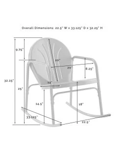 Crosley Griffith 3-piece Outdoor Rocking Chair Set -Green Haven Shop 8611588 09v