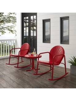Crosley Griffith 3-piece Outdoor Rocking Chair Set -Green Haven Shop 8611588 rd 14v