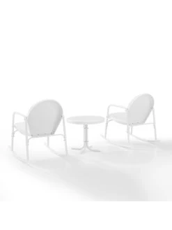 Crosley Griffith 3-piece Outdoor Rocking Chair Set -Green Haven Shop 8611588 wt 40v