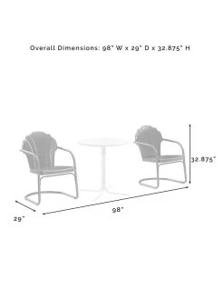 Crosley Tulip 3-piece Outdoor Bistro Set 33 Crosley Tulip 3-piece Outdoor Bistro Set -Green Haven Shop 8611591 09v