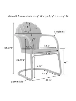 Crosley Tulip 3-piece Outdoor Bistro Set 32 Crosley Tulip 3-piece Outdoor Bistro Set -Green Haven Shop 8611591 10v