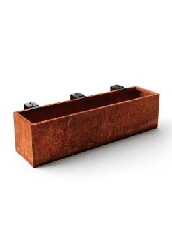 Veradek Metallic Series Corten Steel Railing Planters -Green Haven Shop 8611611 05v