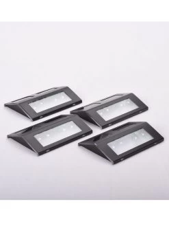 MAXSA® Solar-Powered Metal Deck Light, Set Of 4 -Green Haven Shop 8611691 bz 04v