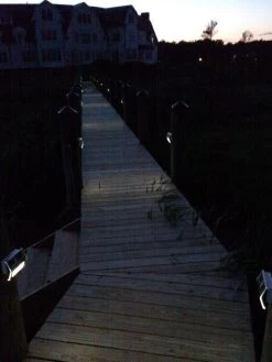 MAXSA® Solar-Powered Metal Deck Light, Set Of 4 -Green Haven Shop 8611691 ss 02v