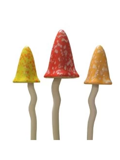 Potting Shed Tinkling Toadstool Sculptures, Set Of 3 -Green Haven Shop 8611730 sum 04v potting shed tinkling toadstool sculptures set of 3 summer