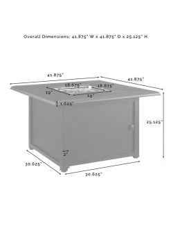 Crosley Dante Metal Fire Table -Green Haven Shop 8611944 14v
