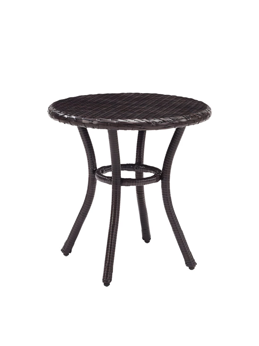 Crosley Palm Harbor Outdoor Wicker Round Side Table 2 Crosley Palm Harbor Outdoor Wicker Round Side Table - Image 2