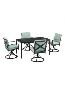 Crosley Kaplan 5Pc Outdoor Dining Set With Swivel Chairs 20 Crosley Kaplan 5Pc Outdoor Dining Set With Swivel Chairs -Green Haven Shop 8611955 03v