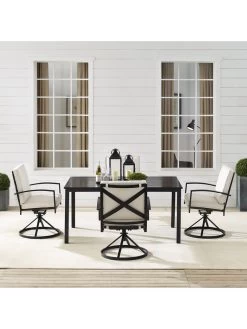 Crosley Kaplan 5Pc Outdoor Dining Set With Swivel Chairs 19 Crosley Kaplan 5Pc Outdoor Dining Set With Swivel Chairs -Green Haven Shop 8611955 16v
