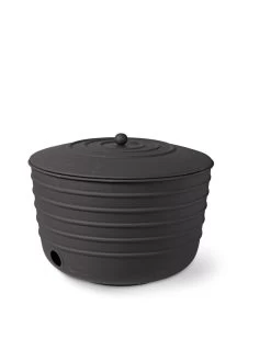 Matte Black Ribbed Hose Pot With Lid 6 Matte Black Ribbed Hose Pot With Lid -Green Haven Shop 8611991 5867 tif