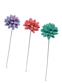 Dahlia Flower Garden Stakes Set -Green Haven Shop 8612055 5954 tif