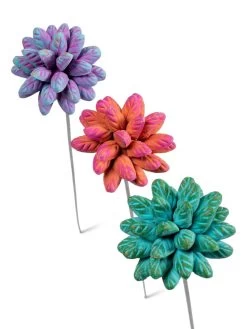 Dahlia Flower Garden Stakes Set -Green Haven Shop 8612055 5955 tif