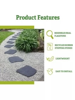 Recycled Rubber Flagstone Stepping Stone 25 Recycled Rubber Flagstone Stepping Stone -Green Haven Shop 8612235 5