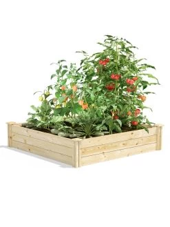 Pine Raised Garden Beds, 4'x4' -Green Haven Shop 8612250 02v
