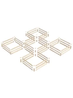 2-Tier Pine Raised Garden Bed, 80 Sqft.12'x12' -Green Haven Shop 8612255 01v