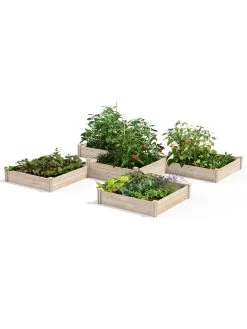 2-Tier Pine Raised Garden Bed, 80 Sqft.12'x12'