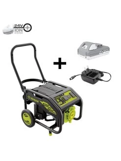 Sun Joe® 4,100/3,300-Running Watt Propane Powered Portable Generator W/24VBattery Starter -Green Haven Shop 8612525 01v