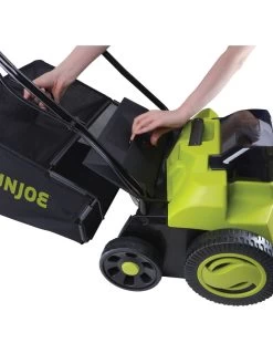 Sun Joe® 48V ION+ Cordless 15-Inch 5-Position Walk-Behind Lawn Dethatcher -Green Haven Shop 8612541 05v