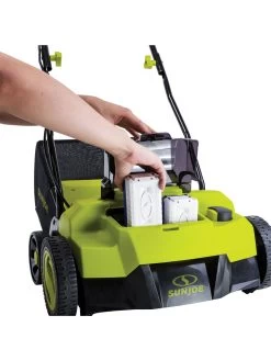 Sun Joe® 48V ION+ Cordless 15-Inch 5-Position Walk-Behind Lawn Dethatcher -Green Haven Shop 8612541 10v