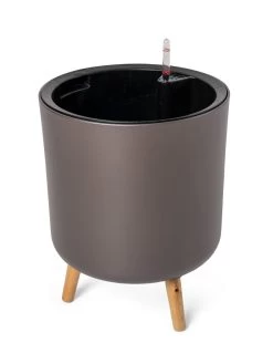 Ava Self-Watering Round Planter -Green Haven Shop 8612692 298 ava self watering round planter coffee