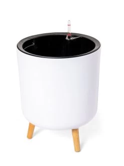 Ava Self-Watering Round Planter -Green Haven Shop 8612692 299 ava self watering round planter white