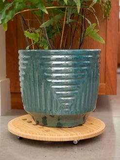 Bamboo Plant Caddy Round, 15.75" -Green Haven Shop 8612716 2270 tif