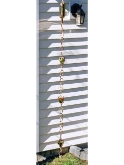 Wine Bottle, Grapes & Glasses Copper Rain Chain, 9.5' 5 Wine Bottle, Grapes & Glasses Copper Rain Chain, 9.5' -Green Haven Shop 8612744 01v