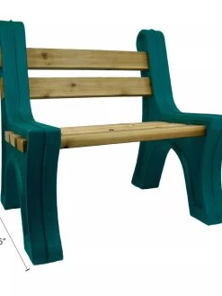 Custom Length Lightweight Indoor Or Outdoor Bench Ends 13 Custom Length Lightweight Indoor Or Outdoor Bench Ends -Green Haven Shop 8612857GR 03V tif