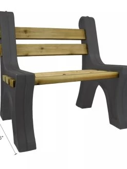 Custom Length Lightweight Indoor Or Outdoor Bench Ends 15 Custom Length Lightweight Indoor Or Outdoor Bench Ends -Green Haven Shop 8612857GY 07V tif