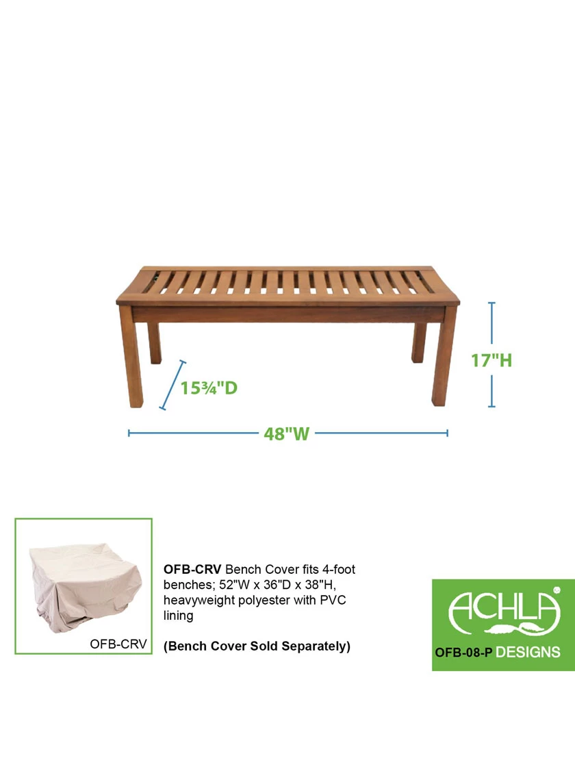 Achla Designs Backless Bench, 4' 4 Achla Designs Backless Bench, 4' - Image 4
