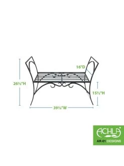 Achla Designs Wrought Iron Arbor Bench -Green Haven Shop 8612912 03v