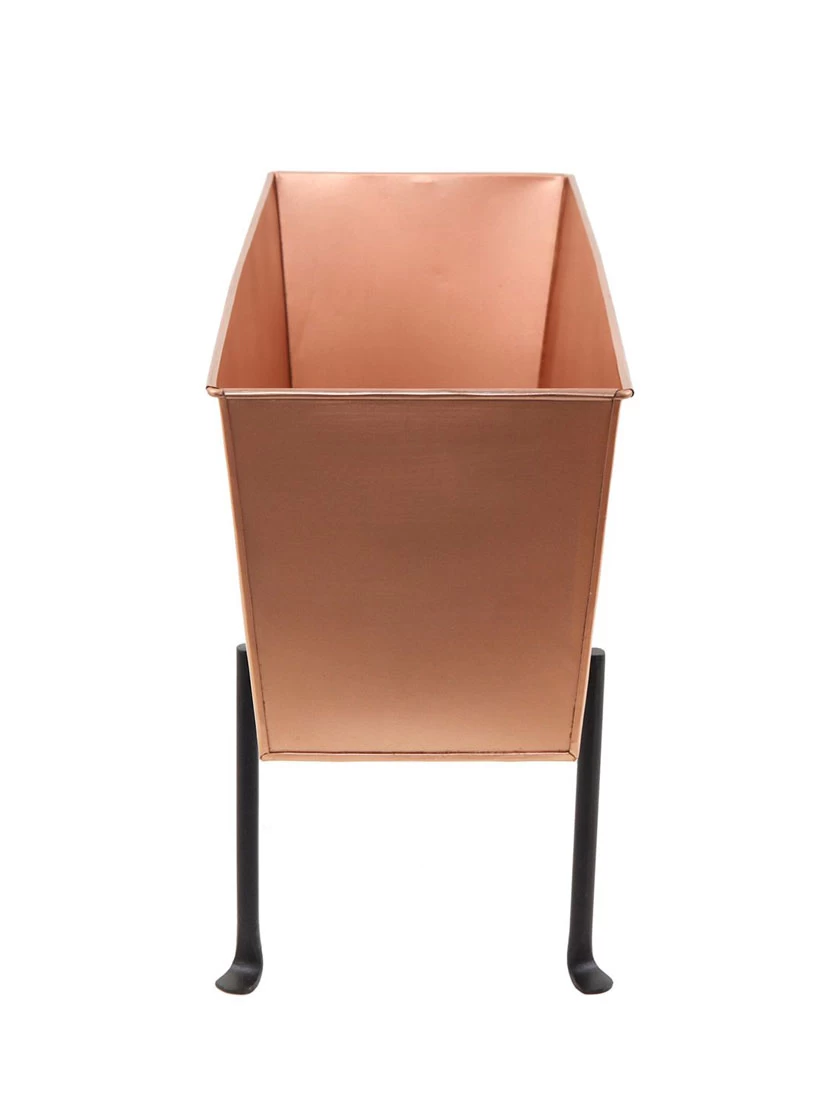 Achla Designs Copper Flower Box With Folding Stand 3 Achla Designs Copper Flower Box With Folding Stand - Image 3
