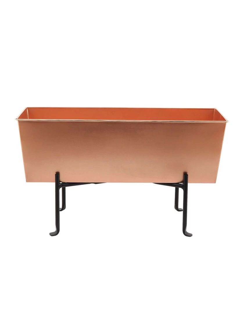 Achla Designs Copper Flower Box With Folding Stand 2 Achla Designs Copper Flower Box With Folding Stand - Image 2