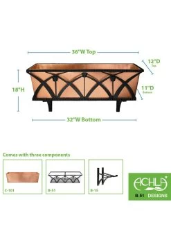 Achla Designs Rockwood Window Box -Green Haven Shop 8612918 03v