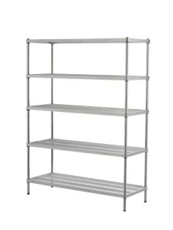 MeshWorks © 5 Tier Plant Shelving -Green Haven Shop 8613014 10v meshworks 5 tier plant shelf silver