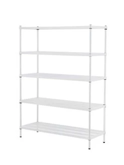 MeshWorks © 5 Tier Plant Shelving -Green Haven Shop 8613014 11v meshworks 5 tier plant shelf white