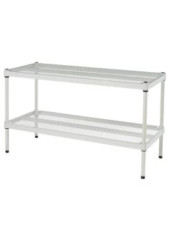 MeshWorks © Stacking Plant Shelves -Green Haven Shop 8613018 02v meshworks stacking plant shelves white