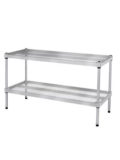 MeshWorks © Stacking Plant Shelves -Green Haven Shop 8613018 13v meshworks stacking plant shelves silver