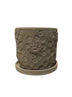Concrete Honeycomb Bee Planter -Green Haven Shop 8613044 01v