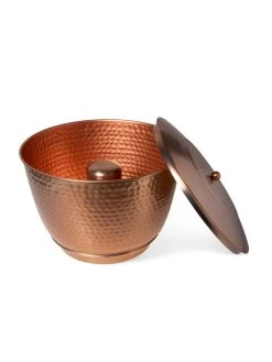 Hammered Copper Hose Pot With Lid -Green Haven Shop 8613311 5812